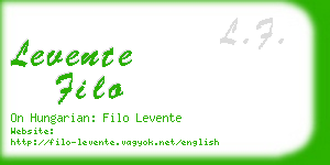 levente filo business card